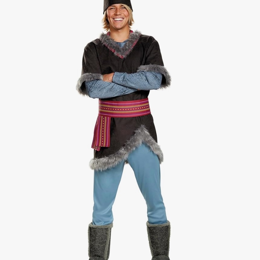 Disney Men's Kristoff Costume with Blue and Gray Accents